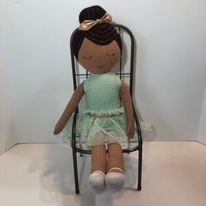 Pillowfort African American Ethnic 21.5 Teal Plush Ballerina Mint Sparkly Tutu